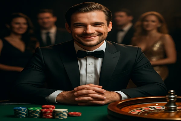 নিয়ন আলোয় সজ্জিত আধুনিক গেমিং প্ল্যাটফর্মে নান্দনিক উপস্থাপনা